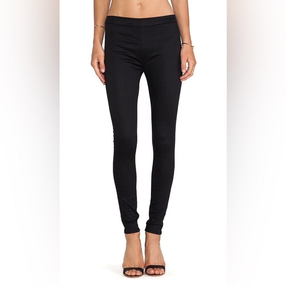Hudson Jeans Evelyn High Rise Super Skinny Pants in Black Knight Sz 27